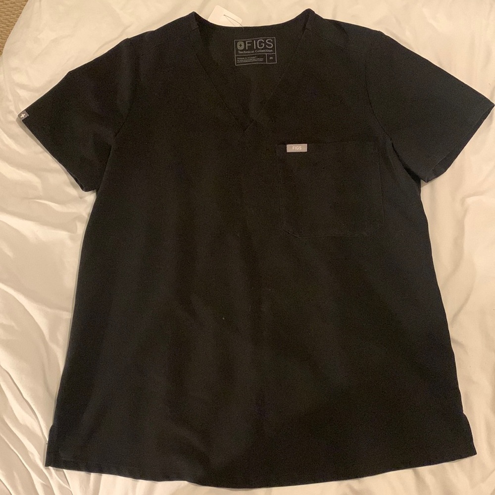 Figs Catarina scrub top size medium black scrubs
